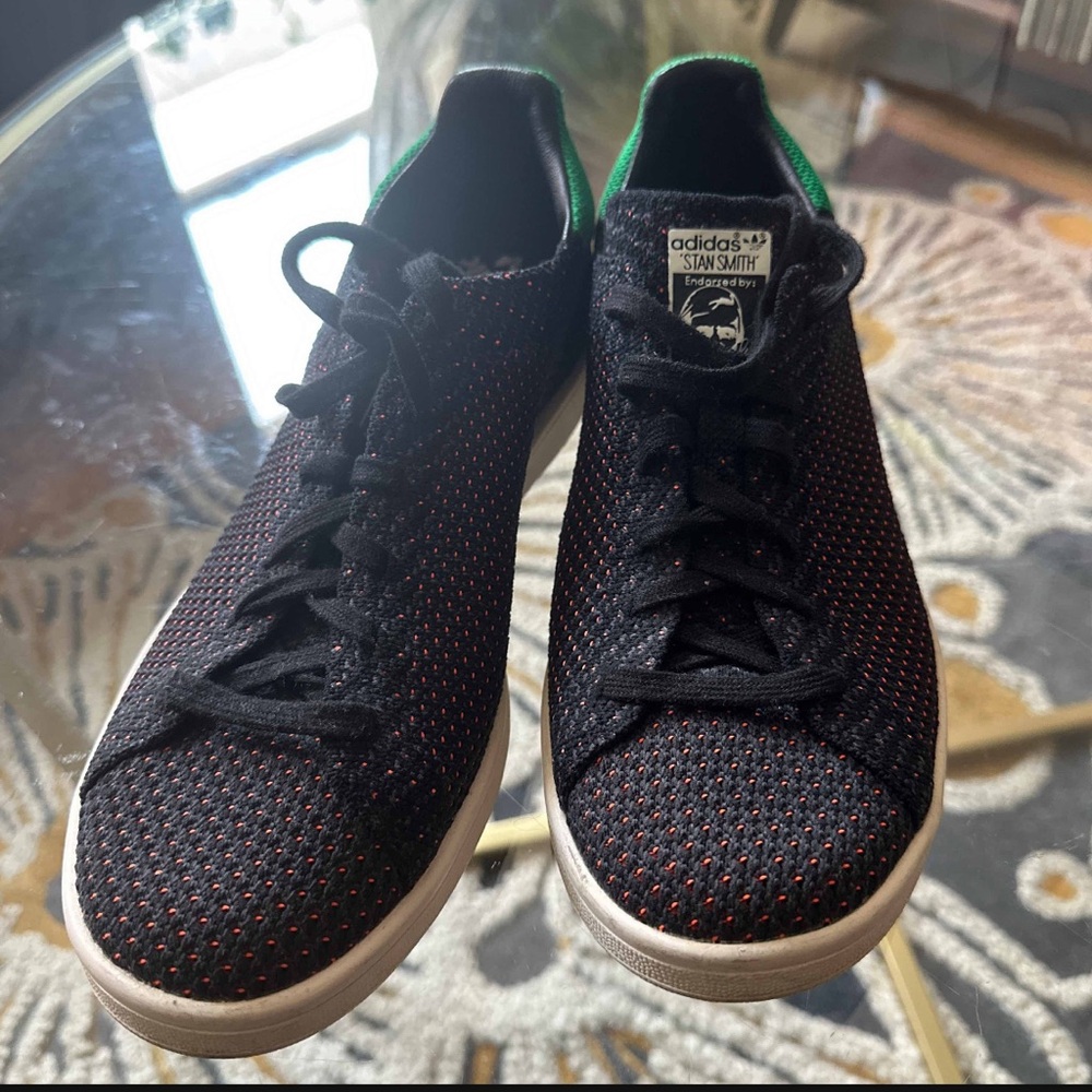 adidas Originals Stan Smith Primeknit Black/Green/Orange, Men’s size 7. Good UC - Picture 3 of 5